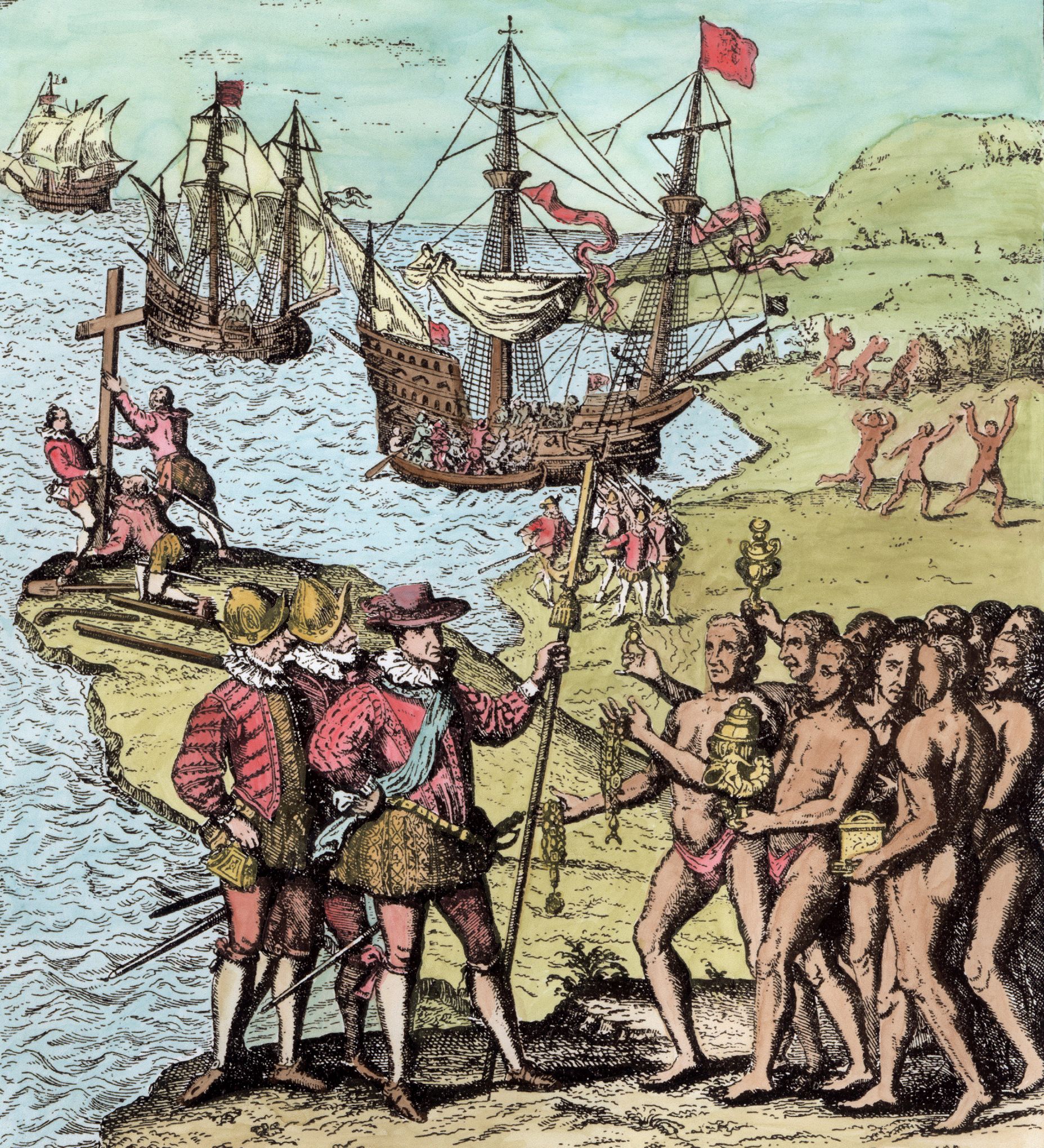 25 Septembre 1493 Pour Son Deuxieme Voyage Colomb Met Le Cap Sur Les Antilles Et Les Caraibes