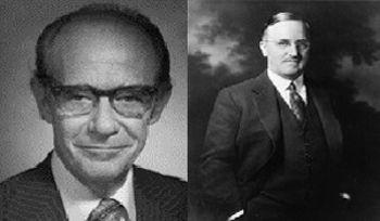 A gauche, D. Mark Hegsted (1914-2009) et à droite Roger Adams (1889-1971)