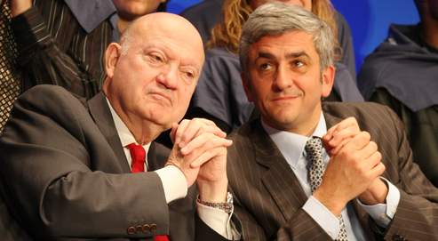 Quinze jours après le congrès fondateur du MoDem, Hervé Morin (à droite) et André Santini ont réuni, hier à Paris, le premier conseil national du Nouveau Centre.