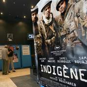 Affiche du film Indigènes, réalisé par Rachid Bouchareb. Sorti en octobre 2006, le film revient sur l'histoire des militaires marocains qui ont combattu pour la France pendant la Seconde guerre mondiale (AFP PHOTO / Fayez NURELDINE).