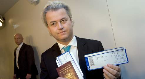 Geert Wilders était venu présenter son film Fitna (« discorde »en arabe) à la Chambre des lords, à l'invitation d'un membredu parti antieuropéen UKIP.