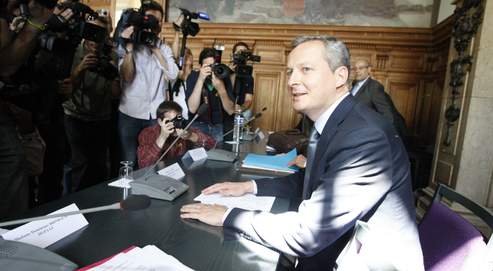 Bruno Le Maire, mardi après-midi, à l'ouverture de la réunion qui s'est tenue au ministère de l'Agriculture.