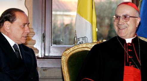Silvio Berlusconi avait rencontré le 18 février dernier Mgr Bertone, secrétaire d'État au Saint-Siège.