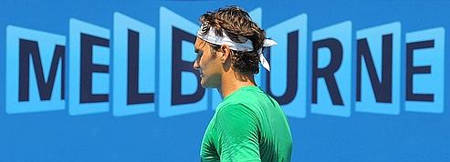 Roger Federer à l'entraînement.