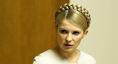 Le premier ministre ukrainien, Ioulia Timochenko, jeudi, lorsd'un meetingà Kiev.