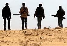 Des rebelles près d'Ajdabiya jeudi.