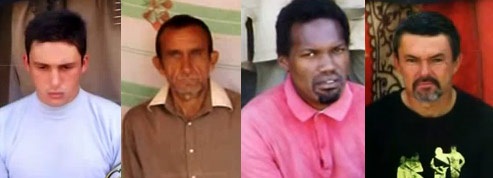 Captures d'écran de la vidéo diffusée par Aqmi.