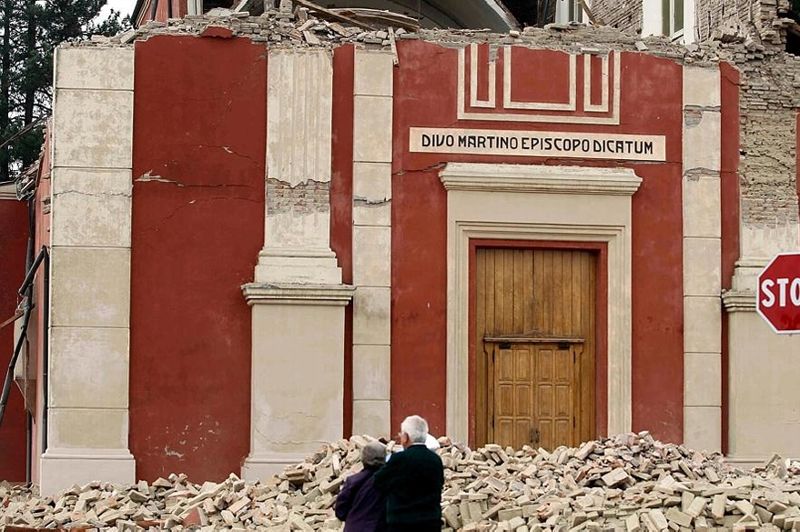 L'église de Finale Emilia n'a pas résisté aux secousses.