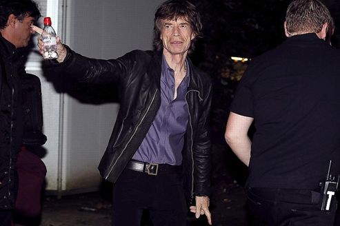 Mick Jagger avant le concert des Rolling Stones au Trabendo, à Paris le 25-10-2012.
