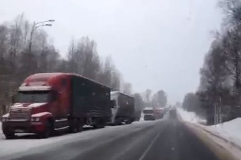 La température était proche des -5°c dimanche soir (YouTube @Roman Groznyi)