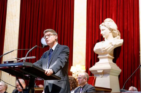 Vincent Peillon, invité du Grand Orient, le 16 novembre 2012.