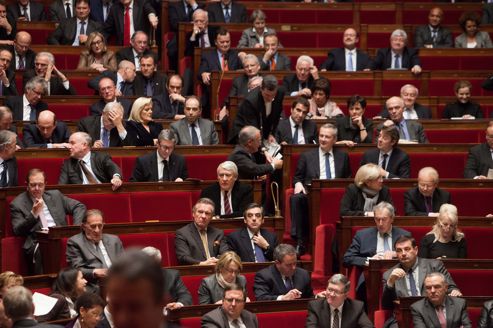 Des députés UMP et RUMP, le 5 décembre, à l'Assemblée nationale.