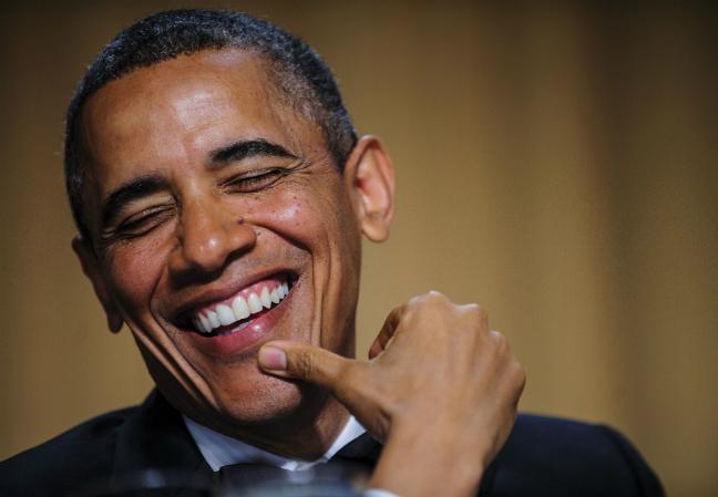 Barack obama se paye une tranche de rire