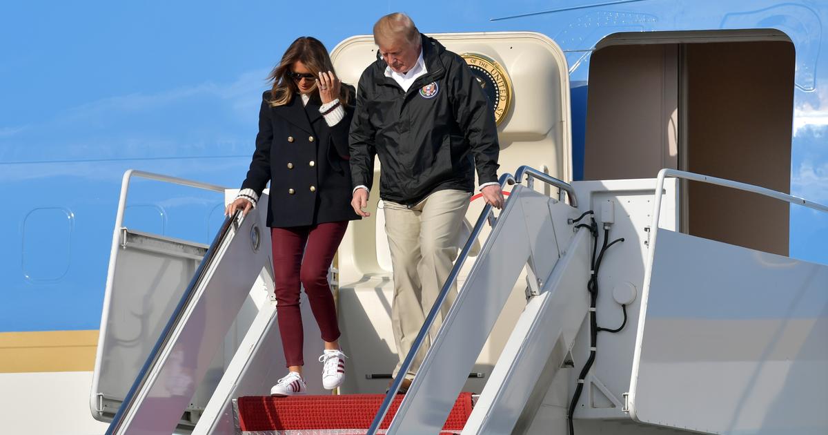 PHOTOS  Melania Trump : elle s'autorise un look dcontract jean skinny et  baskets Adidas