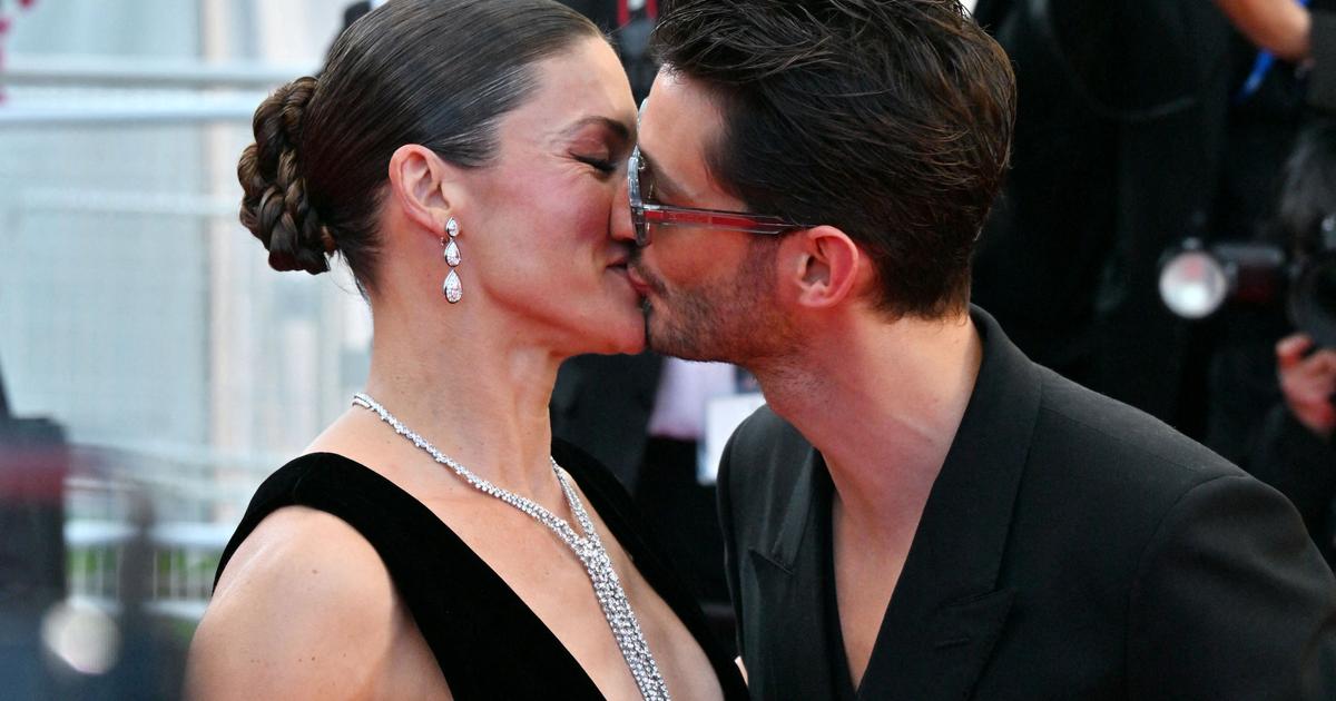 PHOTOS - Cannes 2024 : le baiser fougueux de Pierre Niney et Natasha Andrews