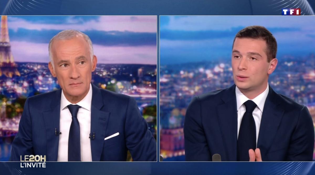 “Ce n’est pas vrai Monsieur !” : Jordan Bardella reprend Gilles Bouleau en direct