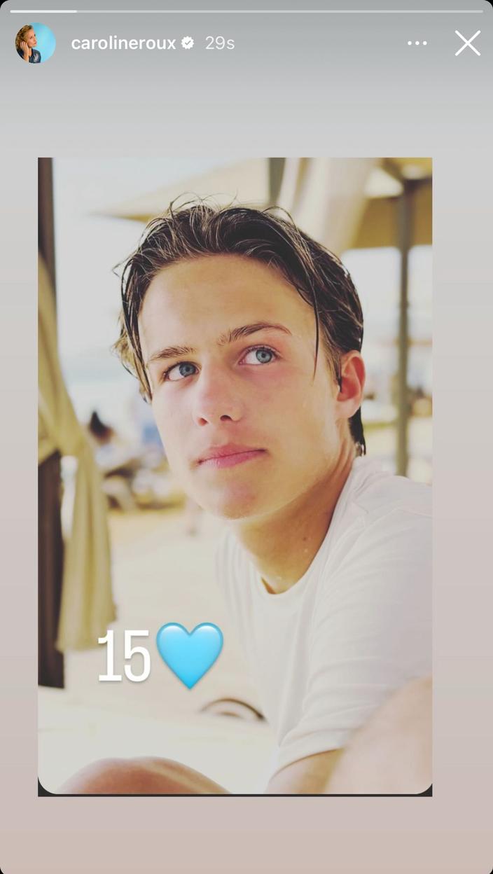 PHOTO – Caroline Roux partage un cliché de son fils Marceau pour ses 15 ...