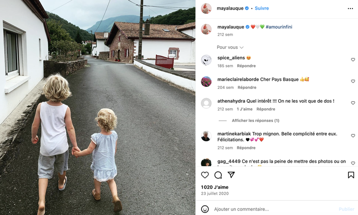 Maya Lauqué : l'adorable histoire qui se cache derrière les prénoms de ses  enfants