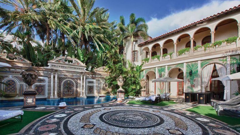 La villa de Versace, à quelques mètres de la plage de Miami. Crédit: Coldwell Banker France & Monaco.