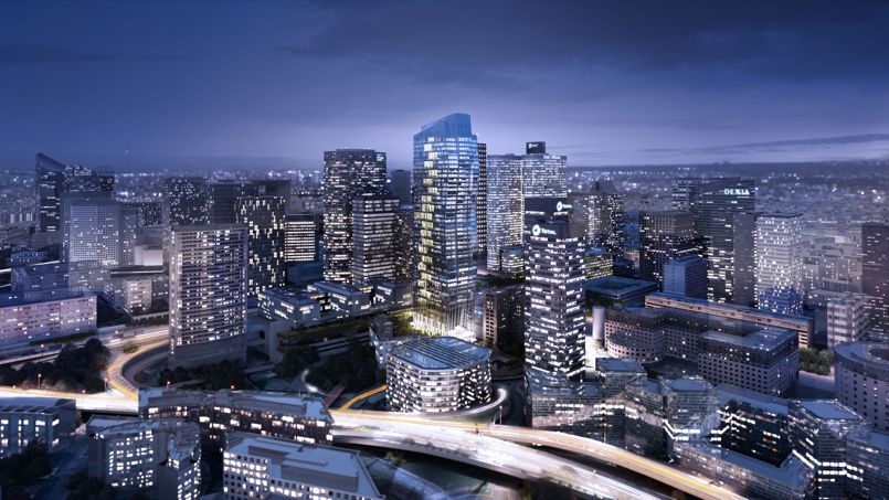 La tour Majunga dans le quartier de La Défense, l’un des projets finalistes des Mipim Awards 2014 dans la catégorie Projet écologique le plus innovant.