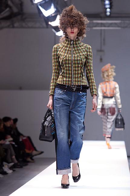 Jupe Sirène Patchwork Denim Junya Watanabe Automne-Hiver 2013 - Taille XS, Occasion Très Bon état