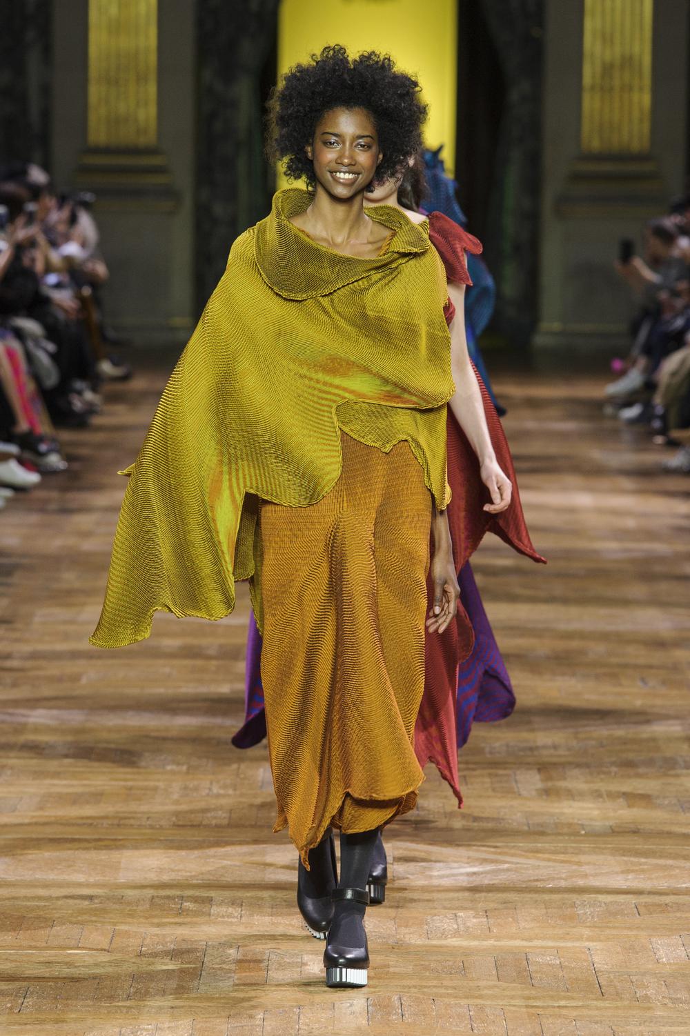 Jupe Longue Plissée Pleats Please Issey Miyake - Imprimé Fleur, Taille 2, Rare, Japon