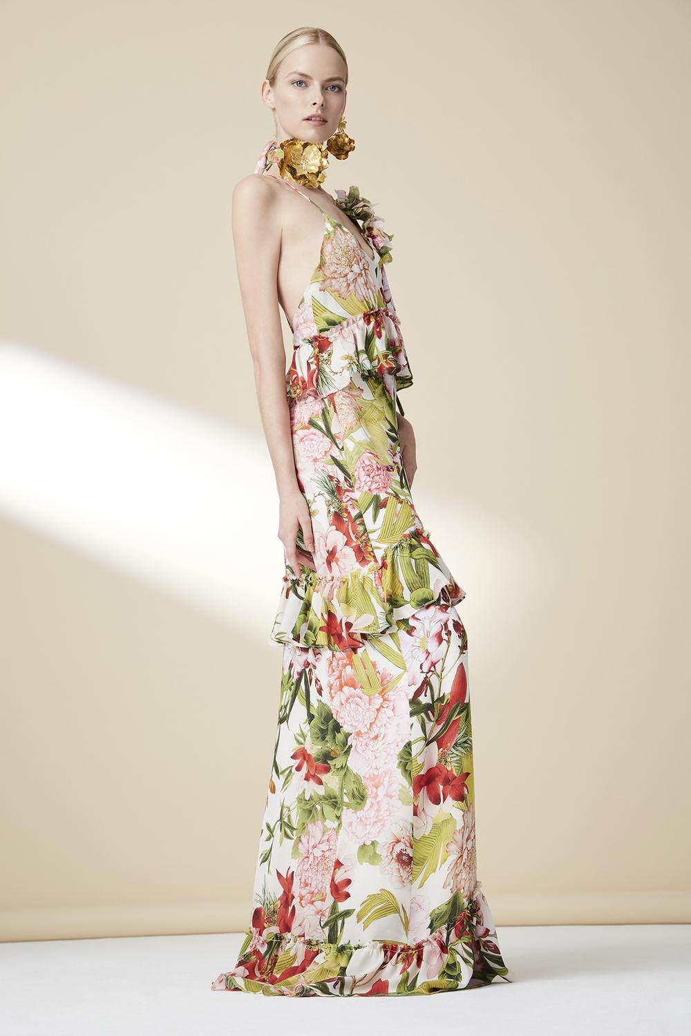 Débardeur Josie Natori Taille S - Rose Transparent à Fleurs Bleues - Dentelle - Très Bon état