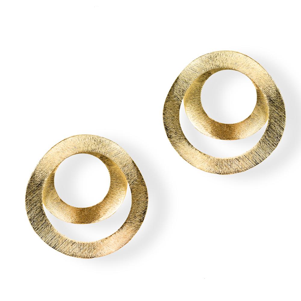 Boucle d oreille vintage clip pendant doré - Montres & Bijoux