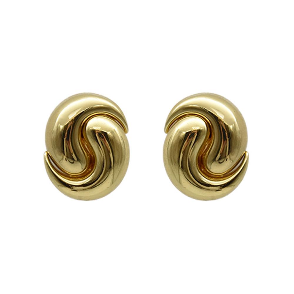 Boucles d'oreilles vintage Alfred Sung Designer - Boucles entrelacées - Excellent état - France