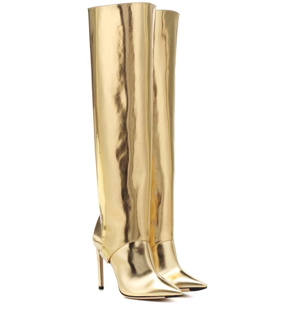 boots femme dorées