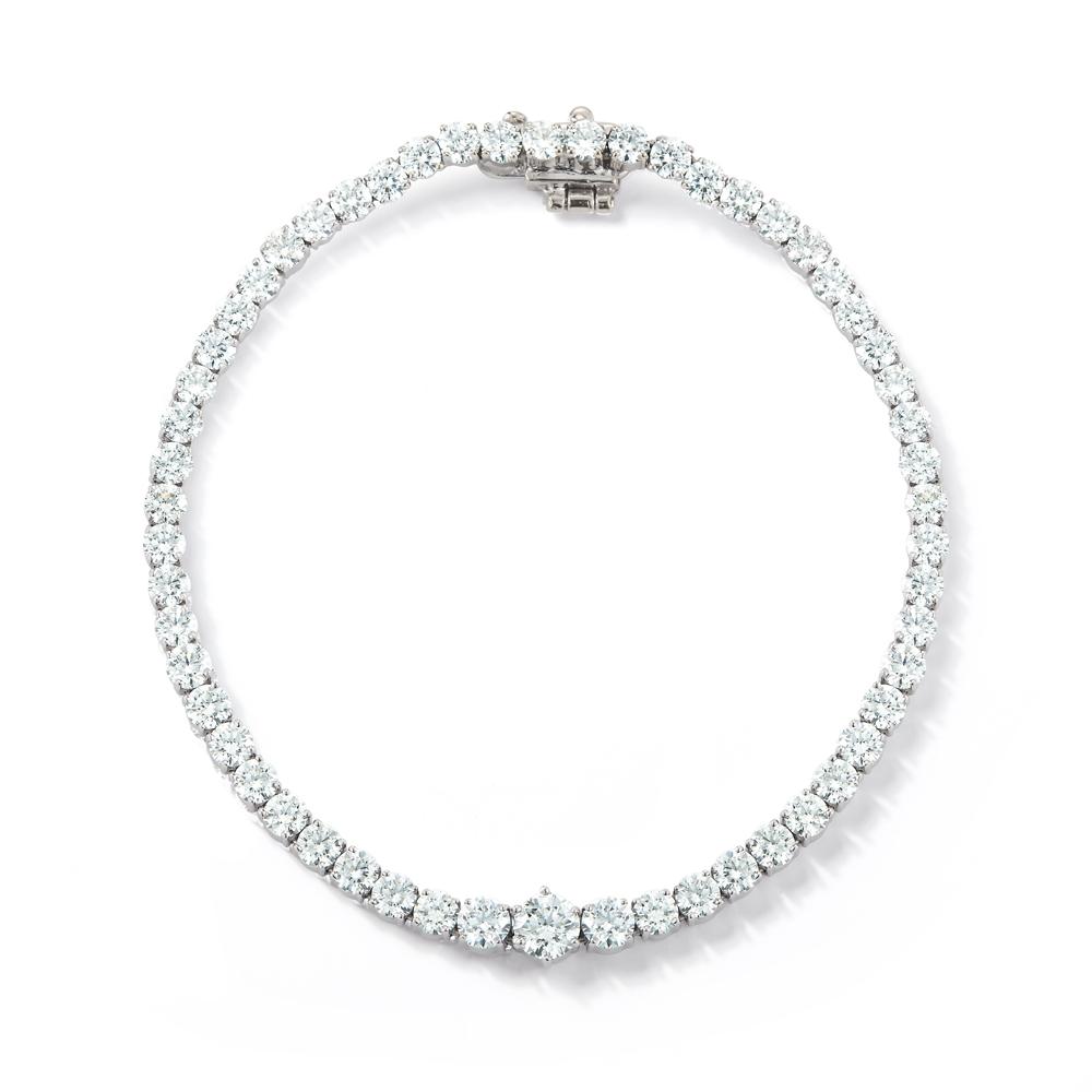 Bracelet Tennis Tornido En Or Bruni 18kt Avec Diamants - Modèle Unisexe 20 Cm