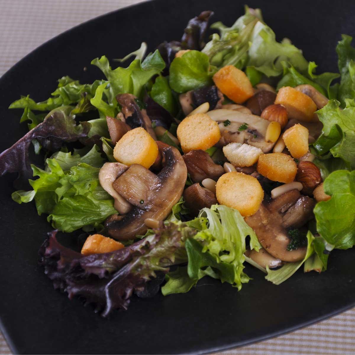 Recette Salade Craquante Aux Deux Champignons Cuisine Madame