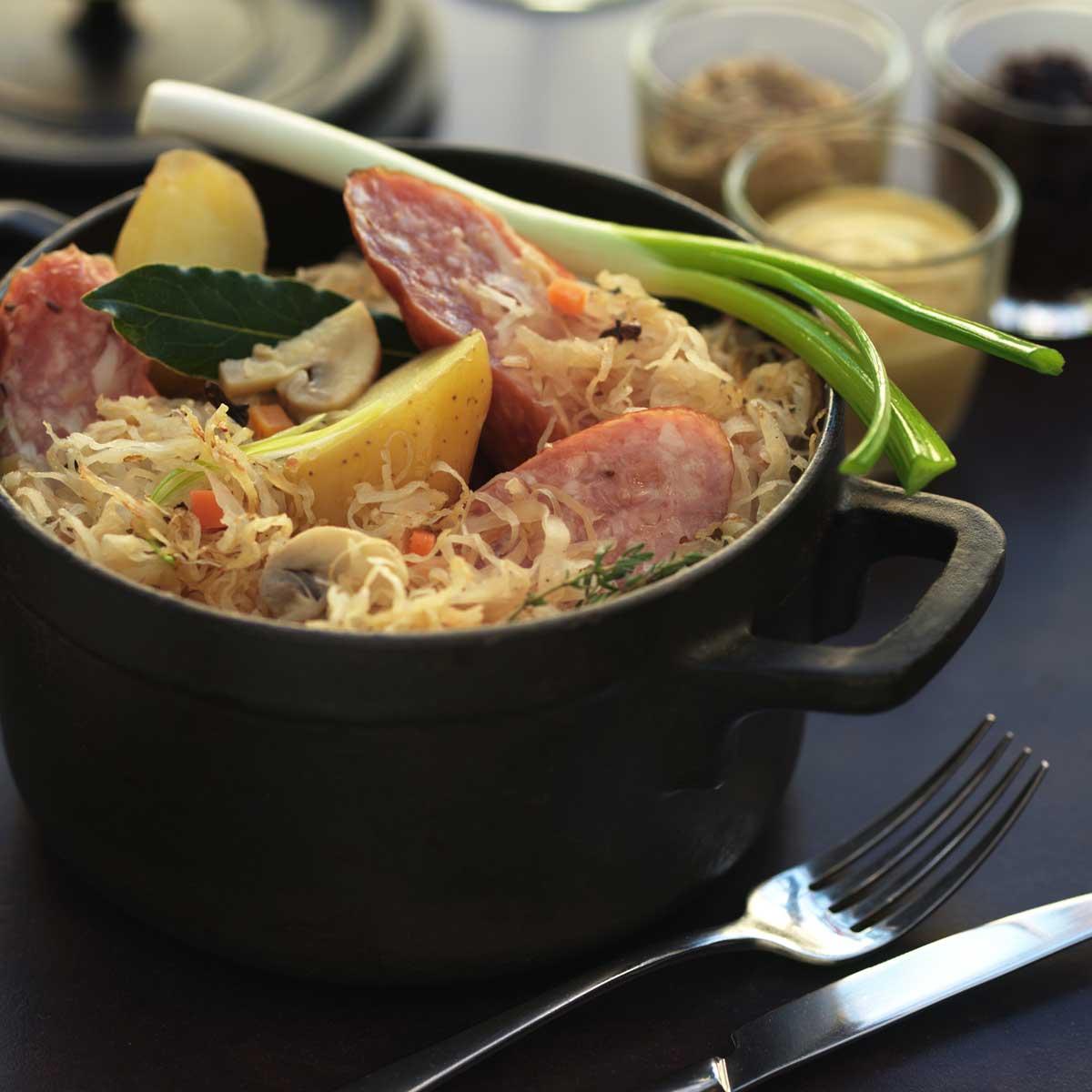 Recette Cassolette De Choucroute Et Saucisses De Morteau Cuisine