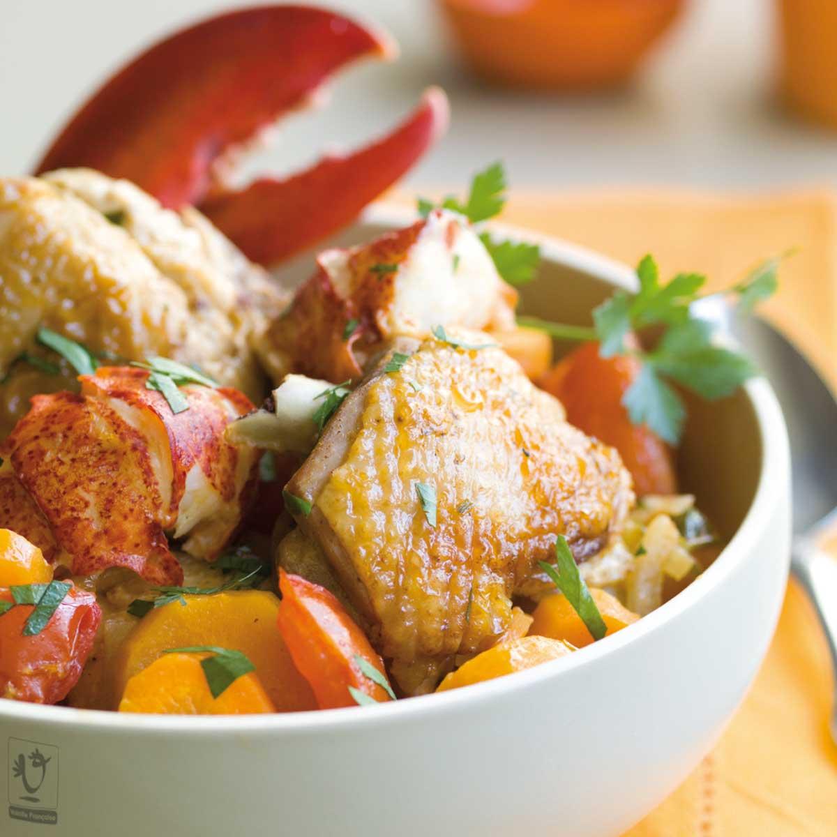 Recette Fricassee De Poulet Au Homard Cuisine Madame Figaro