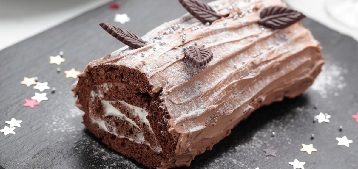 Our easy-to-make chocolate yule log recipes