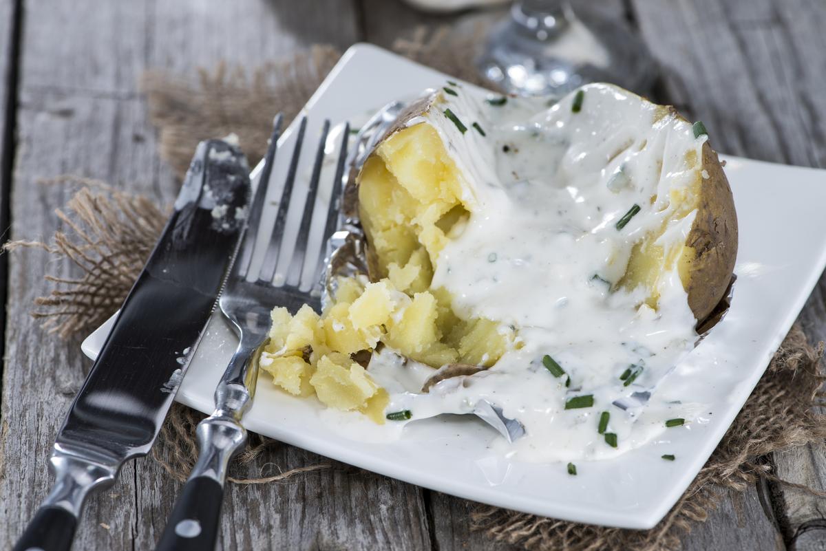 Pommes De Terre En Papillote Crème Ciboulette