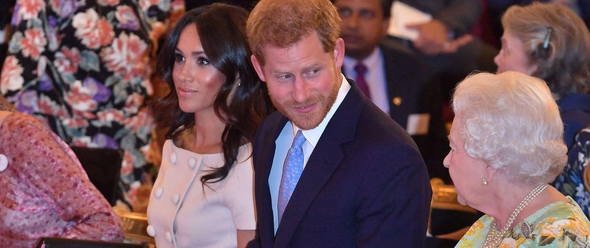 Meghan Markle, le prince Harry et Elizabeth II Meghan Markle, le prince Harry et Elizabeth II