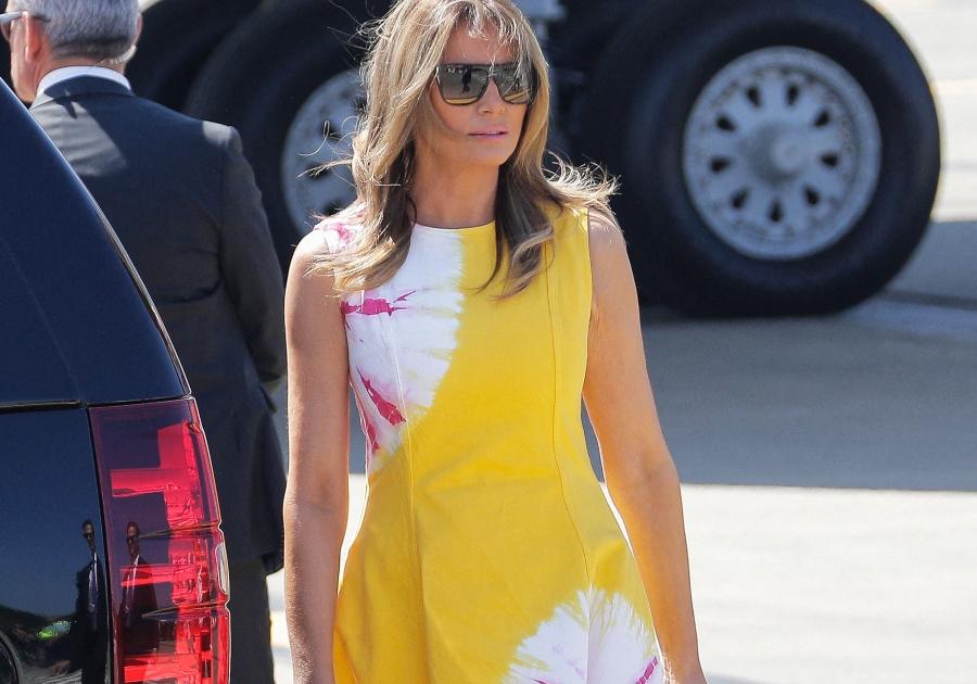 La robe Calvin Klein de Melania Trump au G7 fait parler d'elle