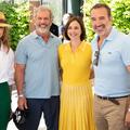 Très amoureux, Jean Dujardin et Nathalie Péchalat rencontrent Mel Gibson à Roland-Garros