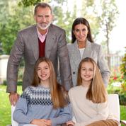 La carte de vœux champêtre de Felipe, Letizia d'Espagne et leurs filles