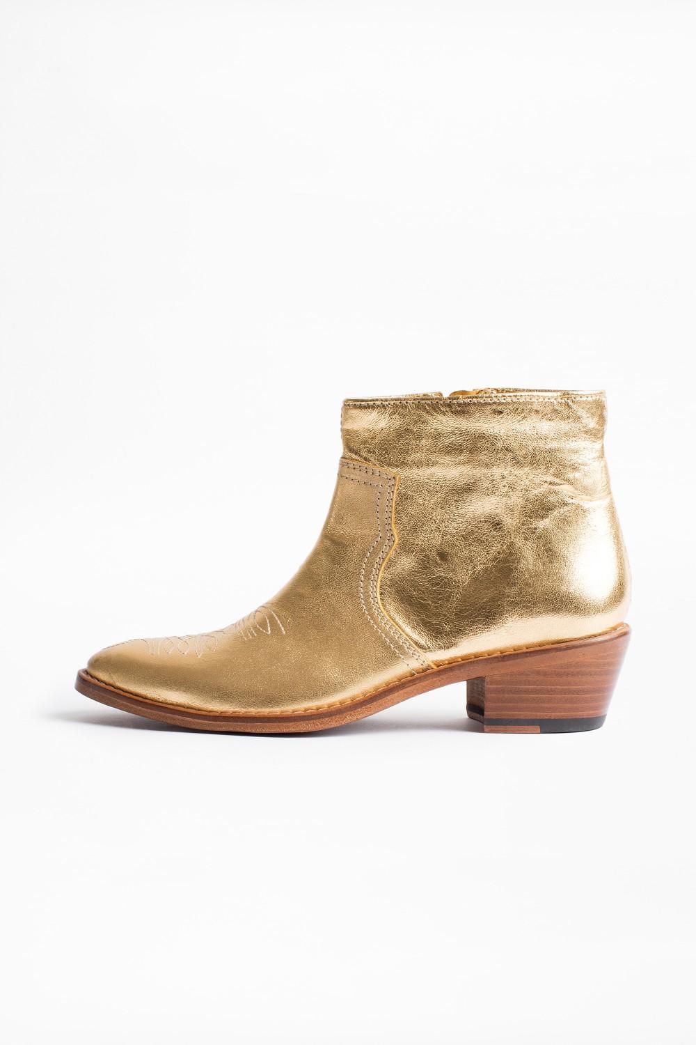 bottines dorées promod