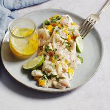 Ceviche de lieu noir à la mangue 