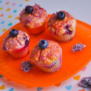Cupcakes myrtille violette