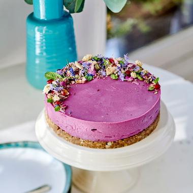 Cheesecake vegan à la patate douce violette