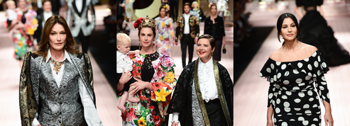 Carla, Monica, Eva, Isabella... Les femmes en A défilent pour Dolce & Gabbana