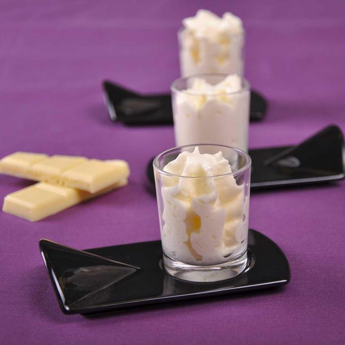escuma de chocolate branco