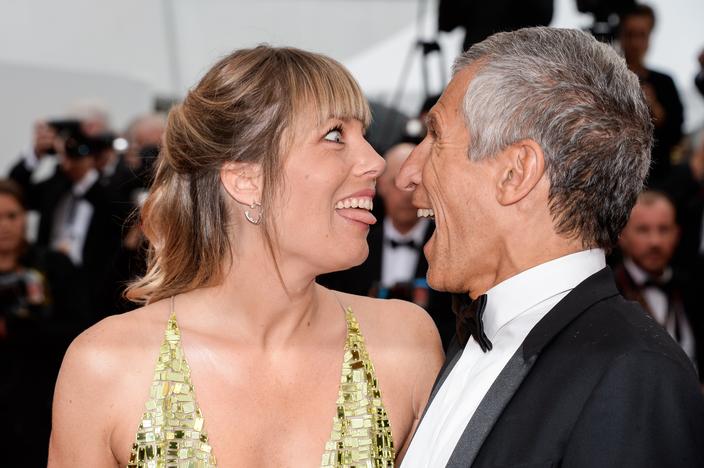 En photos, Nagui, un amoureux transi sur le tapis rouge de