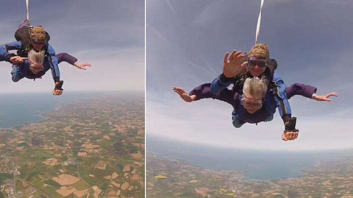 Pour Ses 92 Ans Une Bretonne S Offre Son Premier Saut En Parachute Madame Figaro Pour Ses 92 Ans Une Bretonne S Offre Son Premier Saut En Parachute Madame Figaro