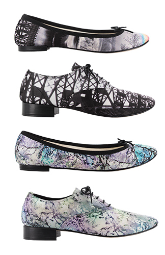 Mary Katrantzou pointe chez Repetto