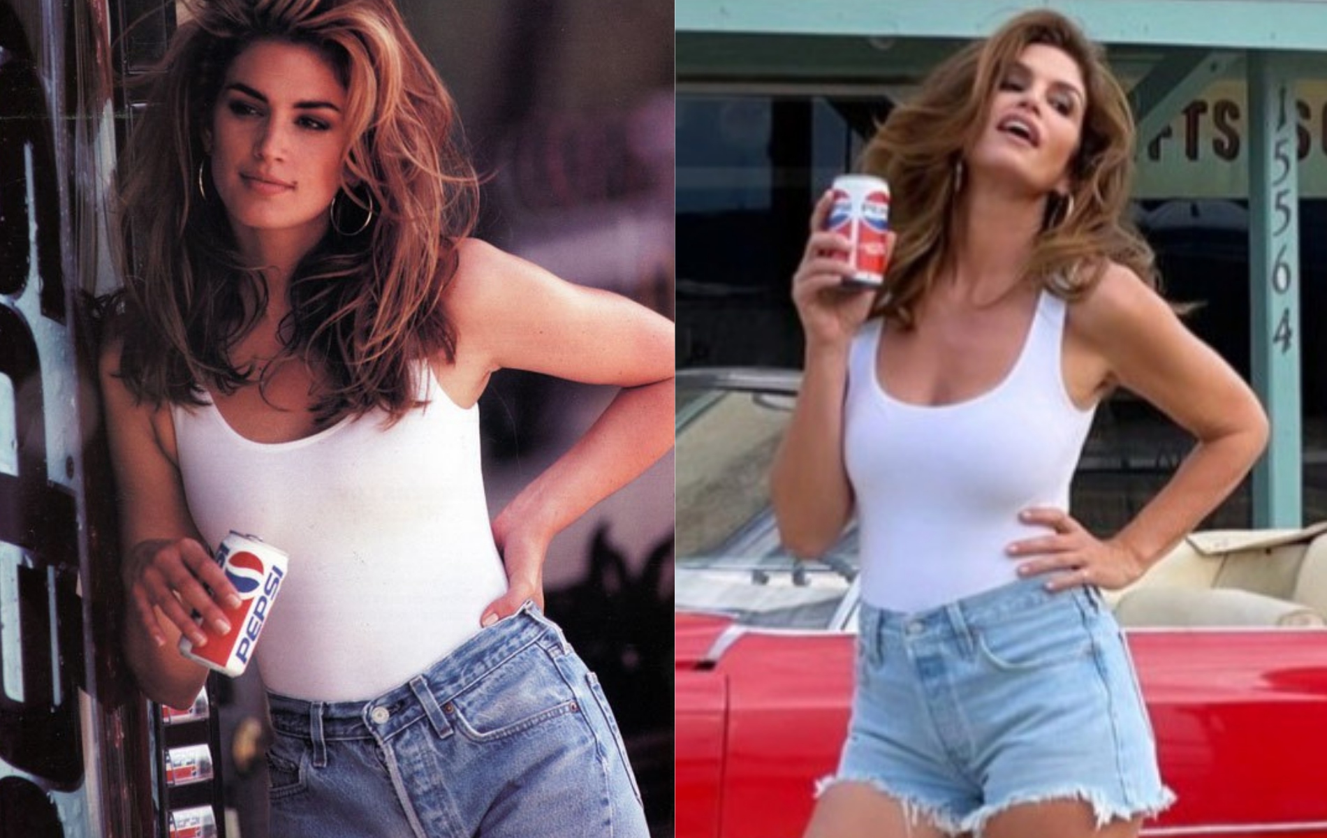 Vingt-neuf ans après, Cindy Crawford rejoue sa célèbre pub Pepsi